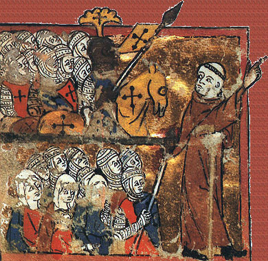 رسم من القرن الرابع عشر لحملة بيتر الناسك الصليبية