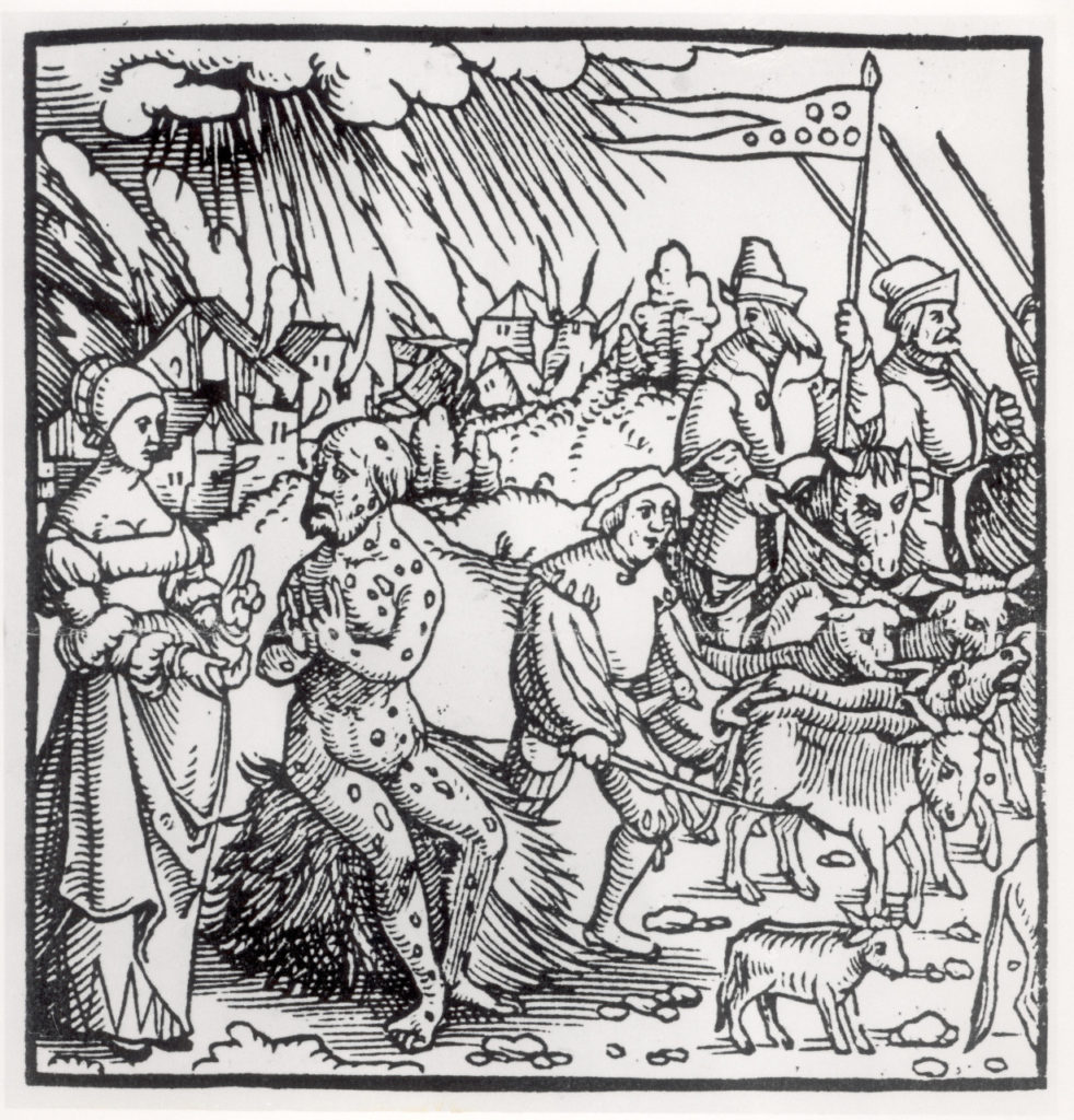 الطاعون الدملي (صورة من القرن 14)